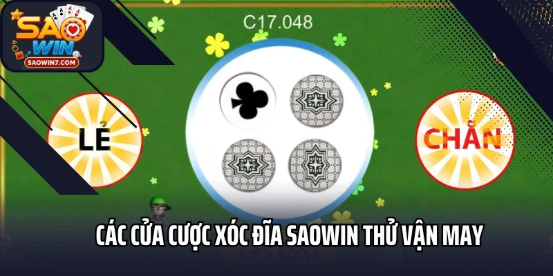 Các cửa cược xóc đĩa Saowin thử vận may